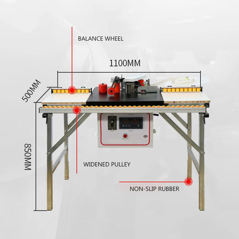 Automatic strip break edge banding Machine wood pvc cut itseld woodworking edge bander