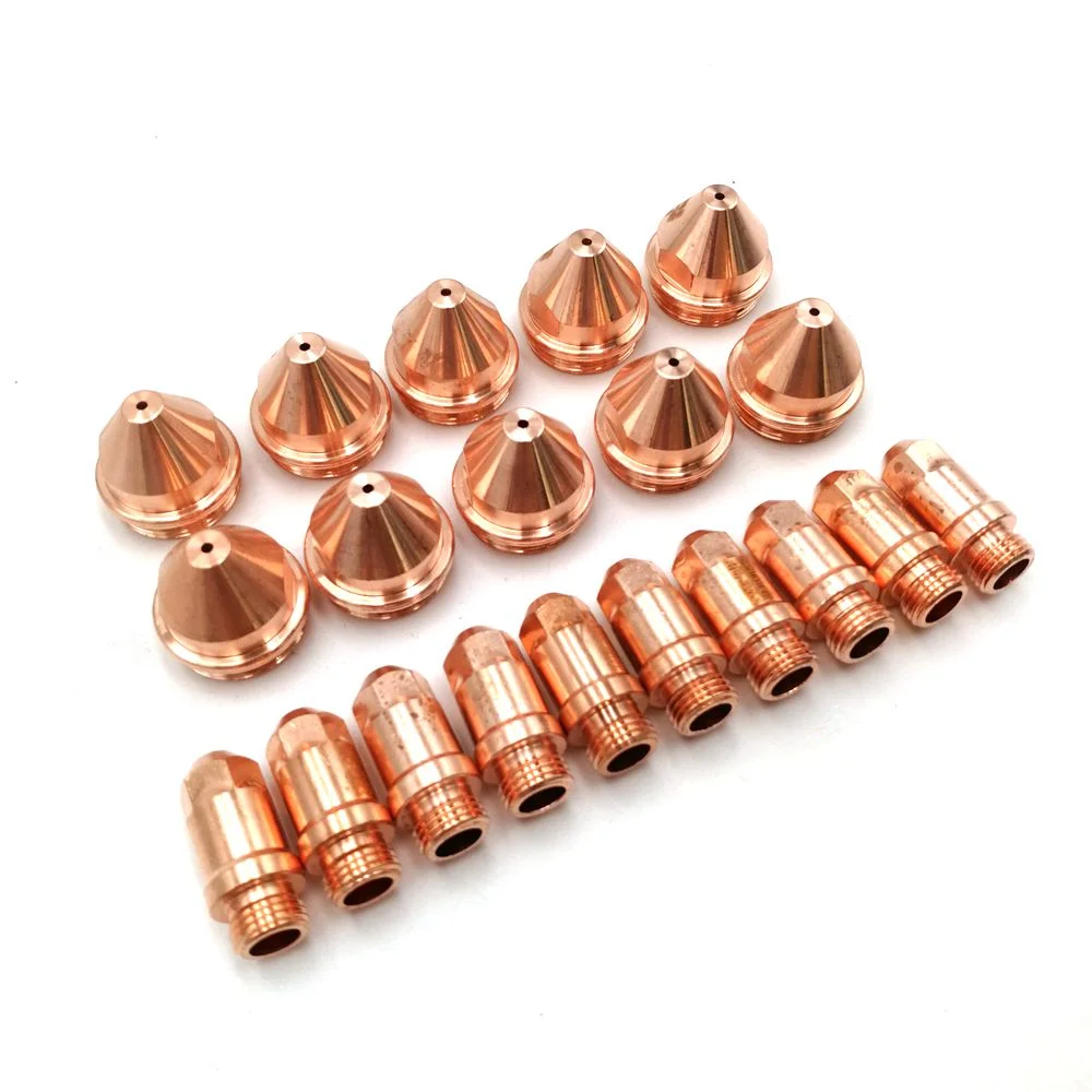 20pcs YGX100102D Electrode And 20pcs YGX100103D Nozzle For YGX-100 YK-100 100A  Huayuan LGK-100 LGK-120 CNC Plasma torch