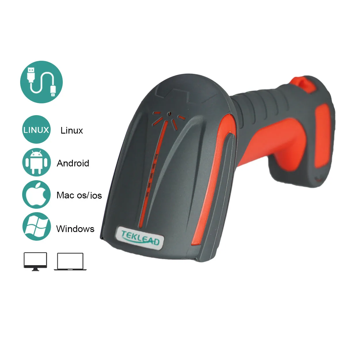 

IP68 CMOS 2D QR Barcode Scanner USB Wired Support Virtual Serial Industrial for Factory Warehouse Production Line