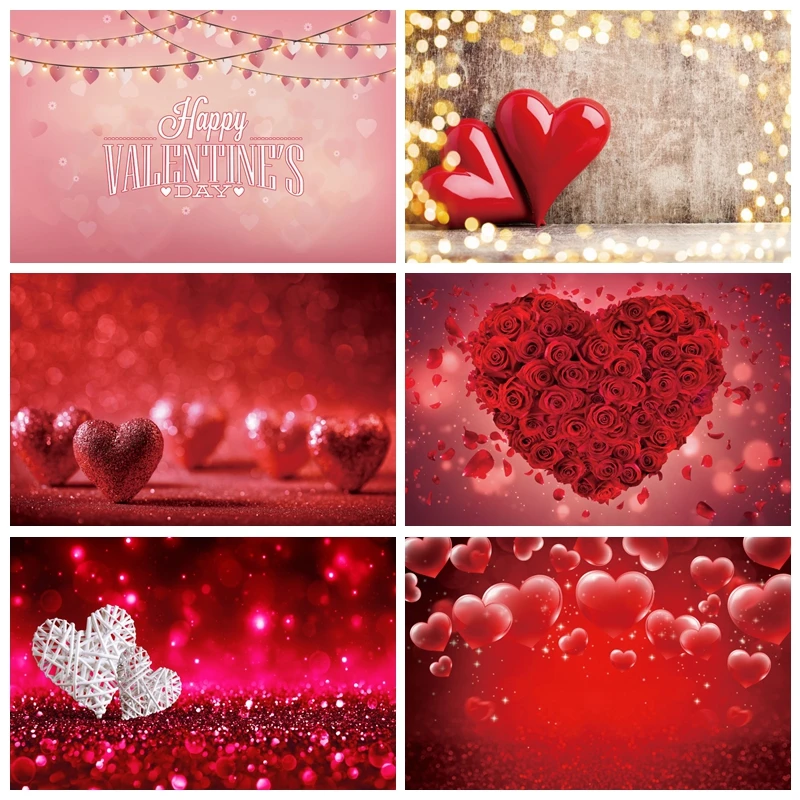 Yeele Valentijnsdag Achtergrond Glitter Licht Bokeh Liefde Hart Deel Decor Portret Fotografie Achtergrond Photocall Fotostudio