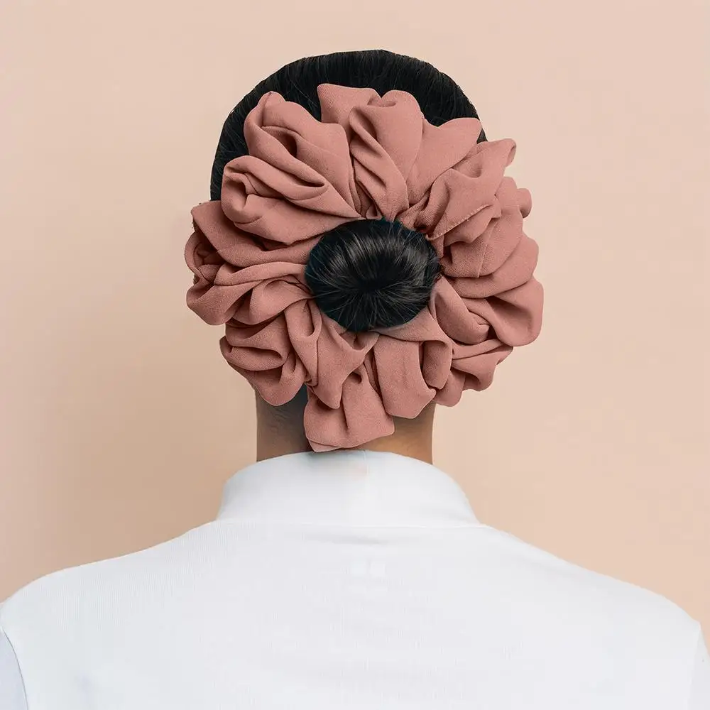 Duże rozciągliwe antypoślizgowe hidżab volumizers szyfonowe włosy volumizing scrunchies kobiety gumki do włosów muslim rubbler band akcesoria do włosów