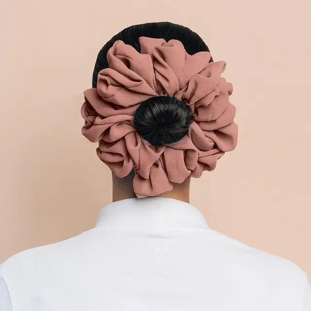 Duże rozciągliwe antypoślizgowe hidżab volumizers szyfonowe włosy volumizing scrunchies kobiety gumki do włosów muslim rubbler band akcesoria do włosów