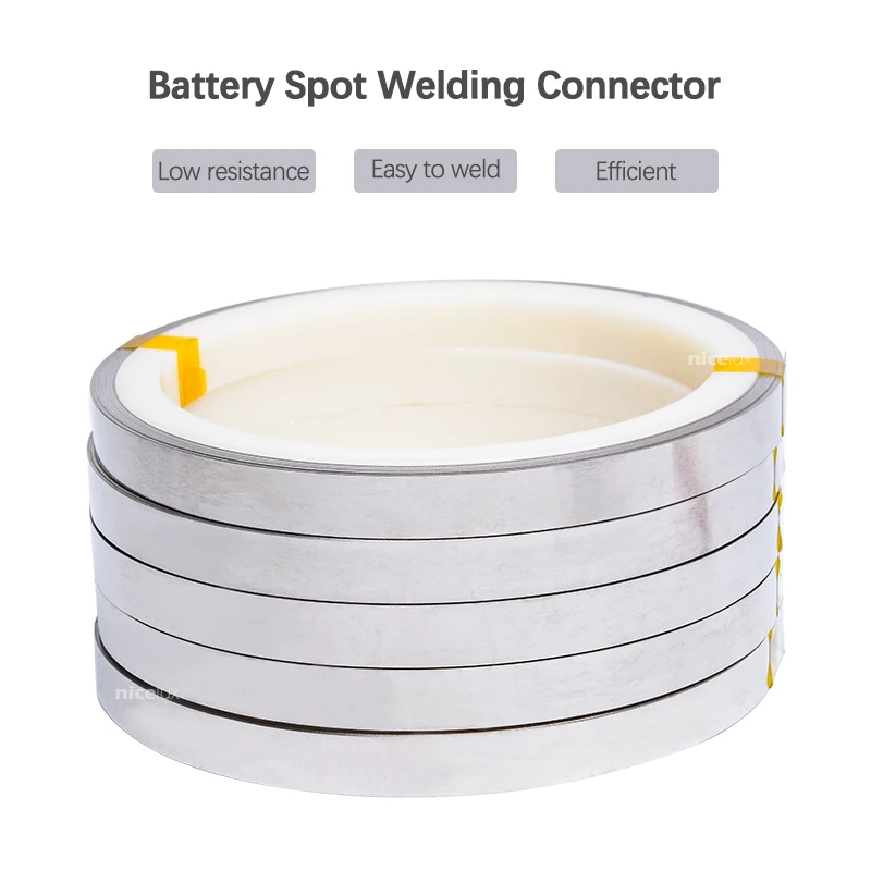 10 meter Li-Ion Batterie Nickel Blatt Platte Vernickelt Streifen Stecker 0,1mm Stahl Gürtel Spot Schweiß Maschine Batterie Schweißer band