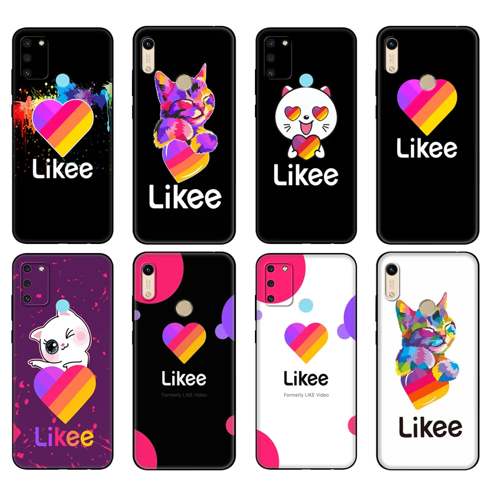 Black tpu Case For Huawei Honor 8a Prime 8s Prime 9 Lite honor 9A 9C 9X Premium 9x Pro 9S Case Likee Funny cat bear love heart