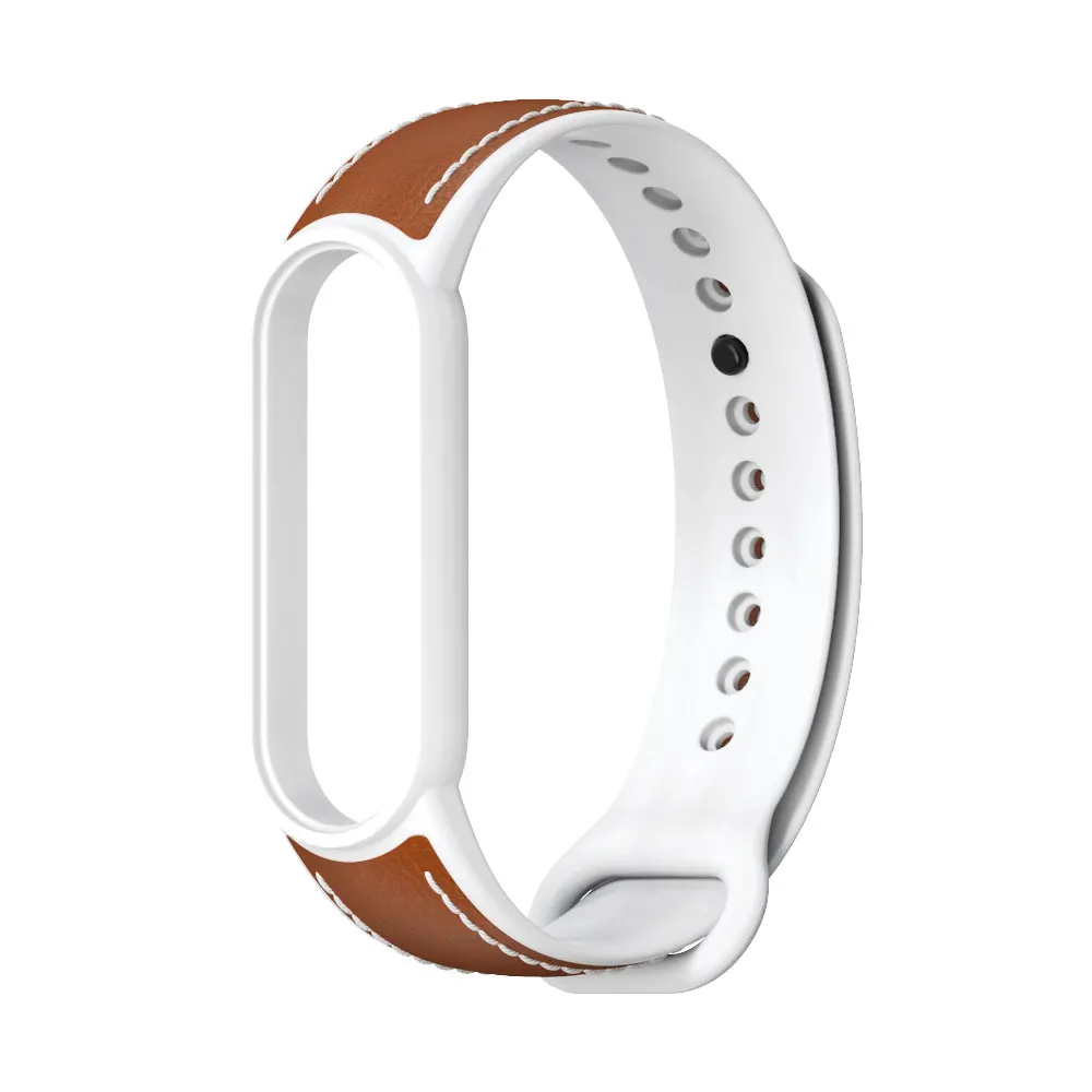 Für Mi Band 7 Strap für Xiaomi Mi Band 6 Armband Armband Correa Miband 5 Xiomi NFC Sport TPU Leder atmungsaktive Ersatz