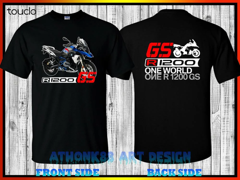 2020 Fashion German Motorcycle R 1200Gs Lc Rally One World One R 1200 Gs T-Shirt Double Side Tee