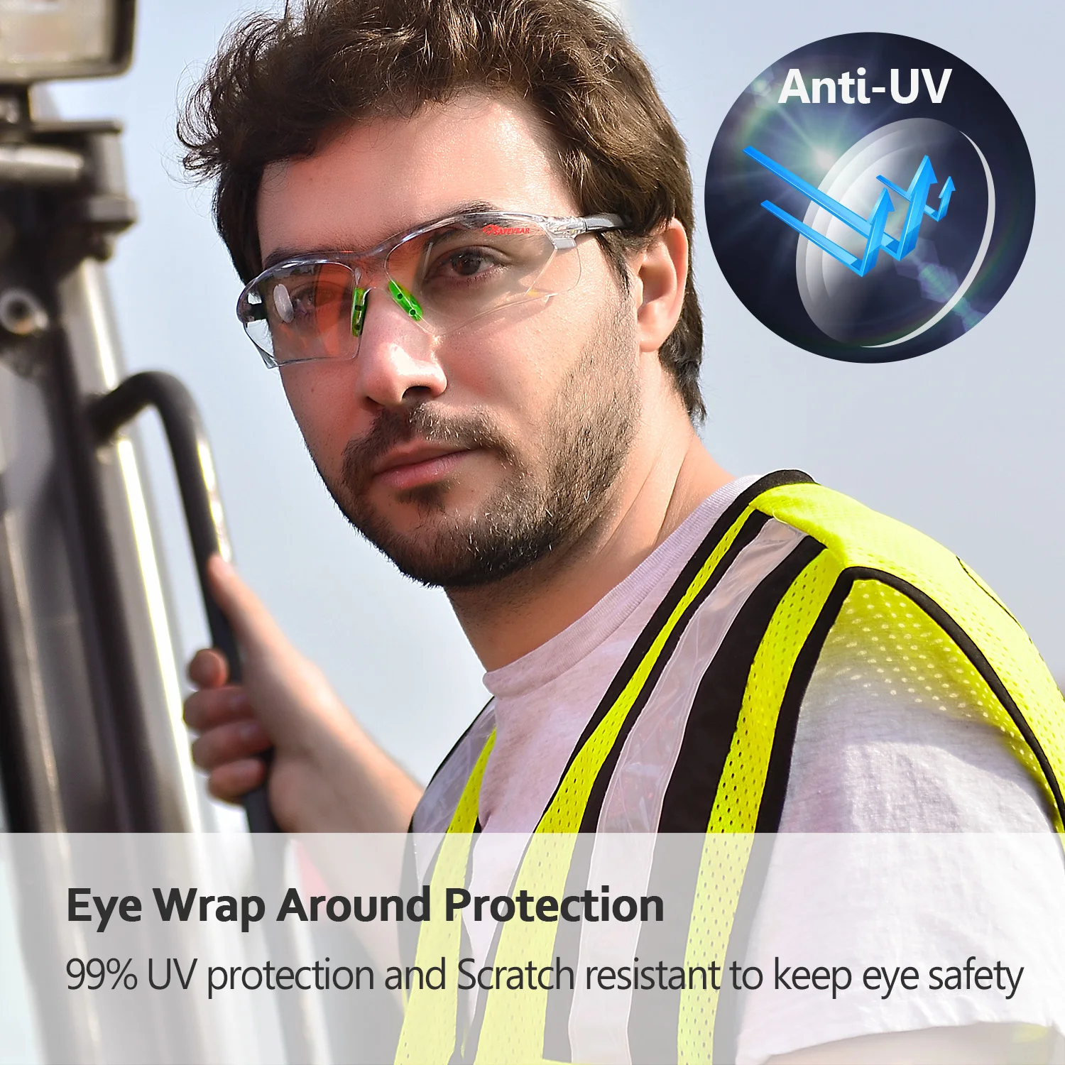 SAFEYEAR Safety Glasses Z87+ Lab Work Protective Anti-Fog Seal Eye Protection Goggles Work Glasses Anti-Scratch