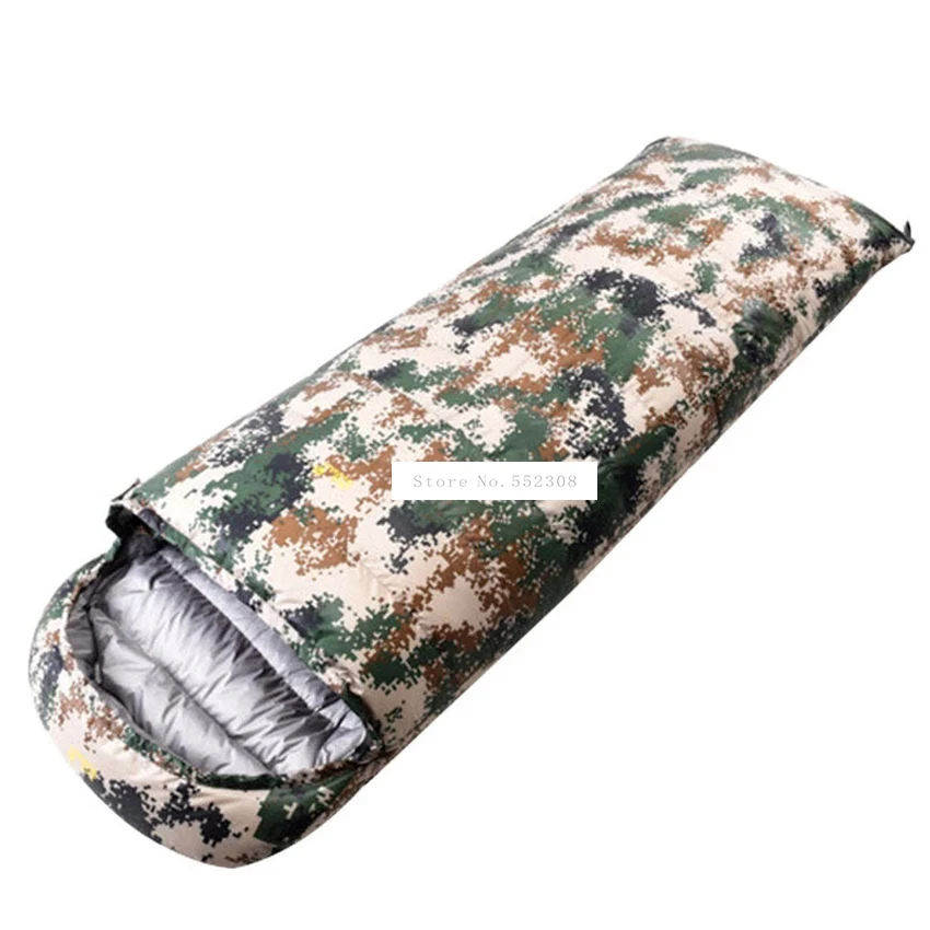 

Single Person Ultralight Duck Down Sleeping Bag Adult Envelope Type Lazy Winter Outdoor Traveling Hiking Camping Sleeping Bag