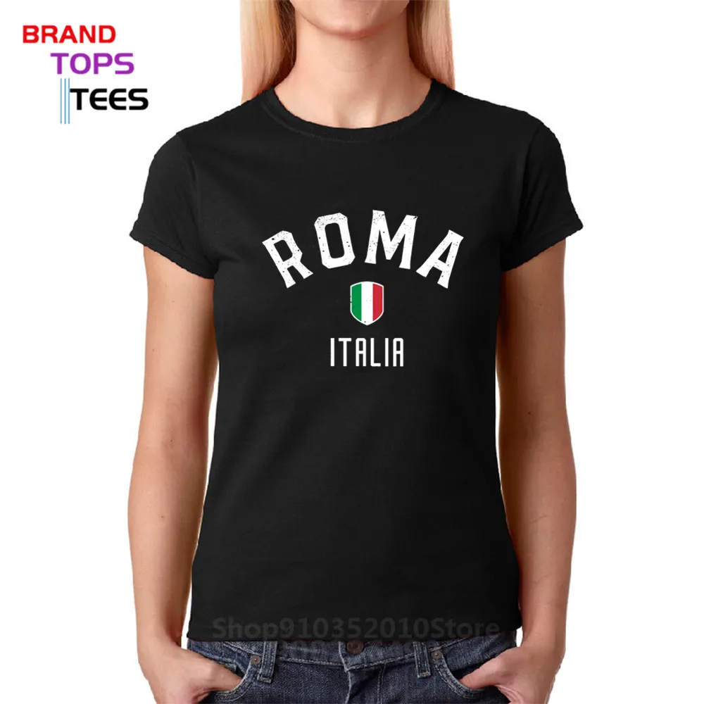 Awesome Colosseum T shirt ITALIA ROMA T Shirt Women New Arrival Luxury Clothing Italy Futbol Tshirt Romantic City T-shirt