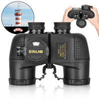 10X50 Powerful Marine Binoculars Military Level With Rangefinder Compass Low Light Night Vision HD Waterproof Telescope