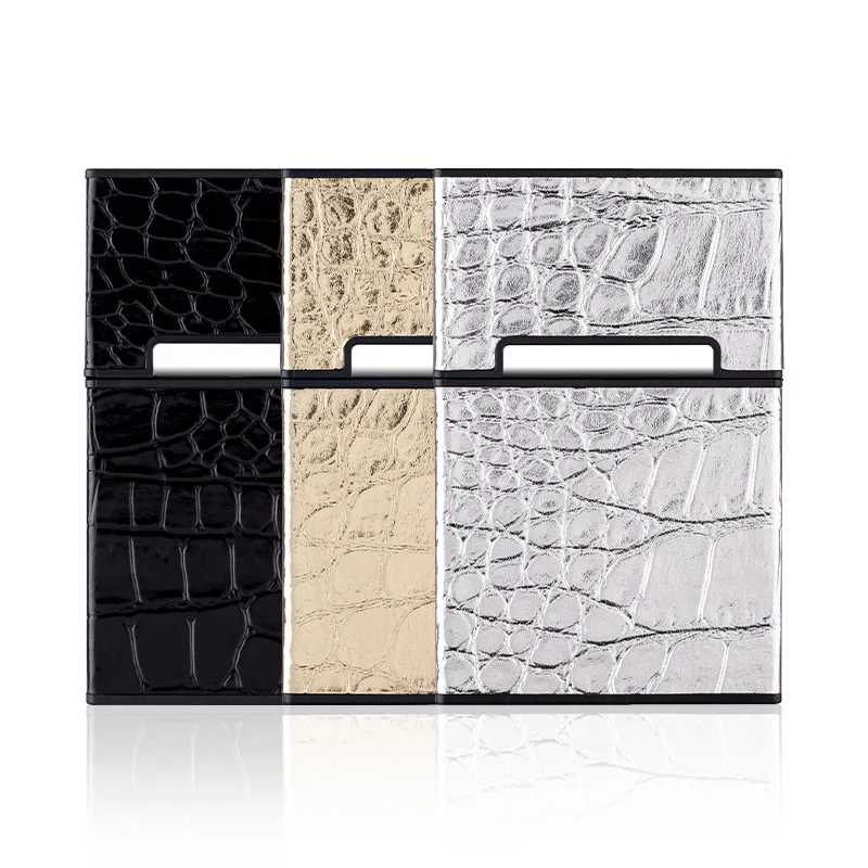 Crocodile Cigarette Holder Box for Men Woman Leather Cigarette Case Smoking Accessories Button Design