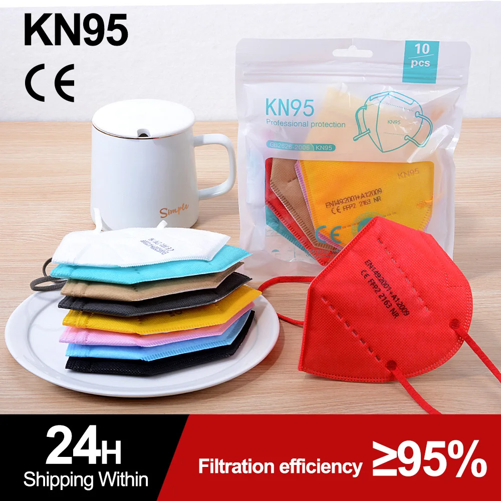 

Resuable CE KN95 Mask FFP2 Dust Masks Protective 5 Layers Anti PM2.5 Anti Fog Colored FPP3 Mask Mascarillas FPP2 KN95 Certified