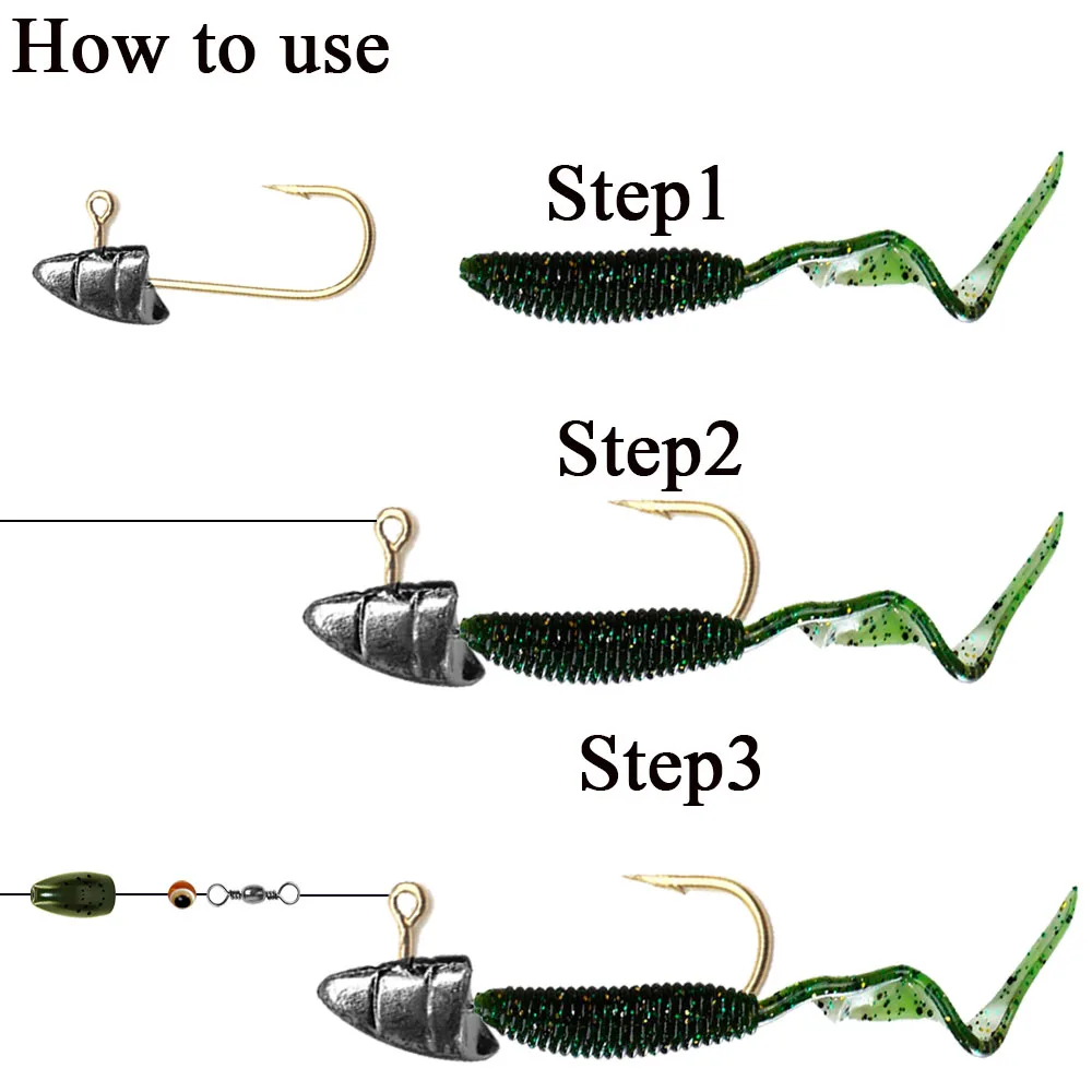 10pcs/lot Micro Jig Head Fishing Hook 1.4g-5g Ice Fishing Hook Mini Crank Fishhook Soft Lure Fishing Accessories