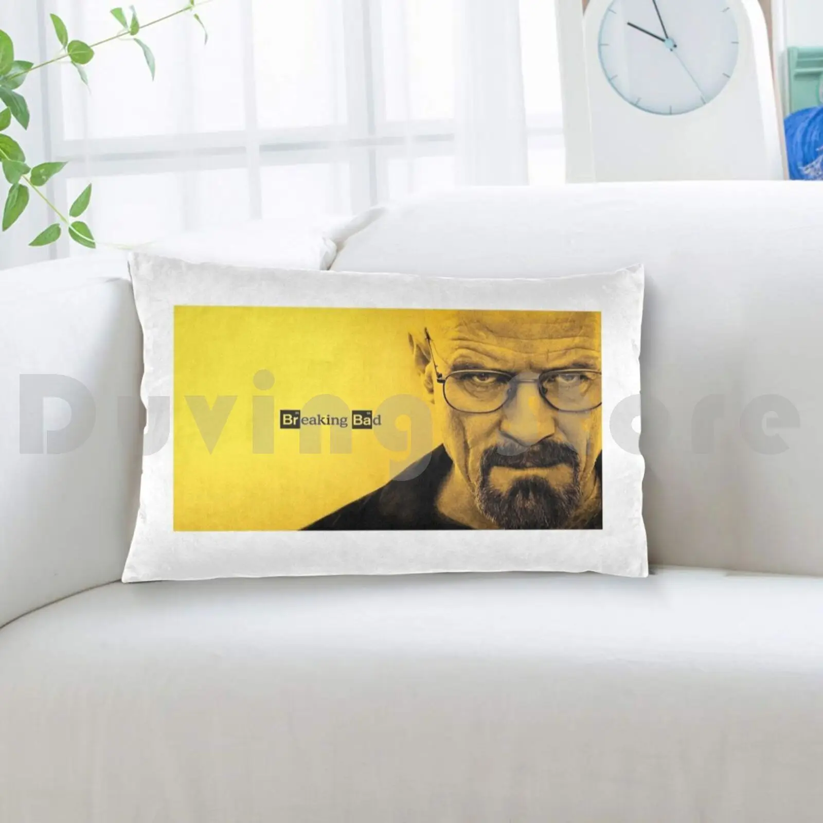 غطاء وسادة أصفر كلاسيكي Walter White Bad Breaking Heisenberg Tv Show مضحك جيسي ميث