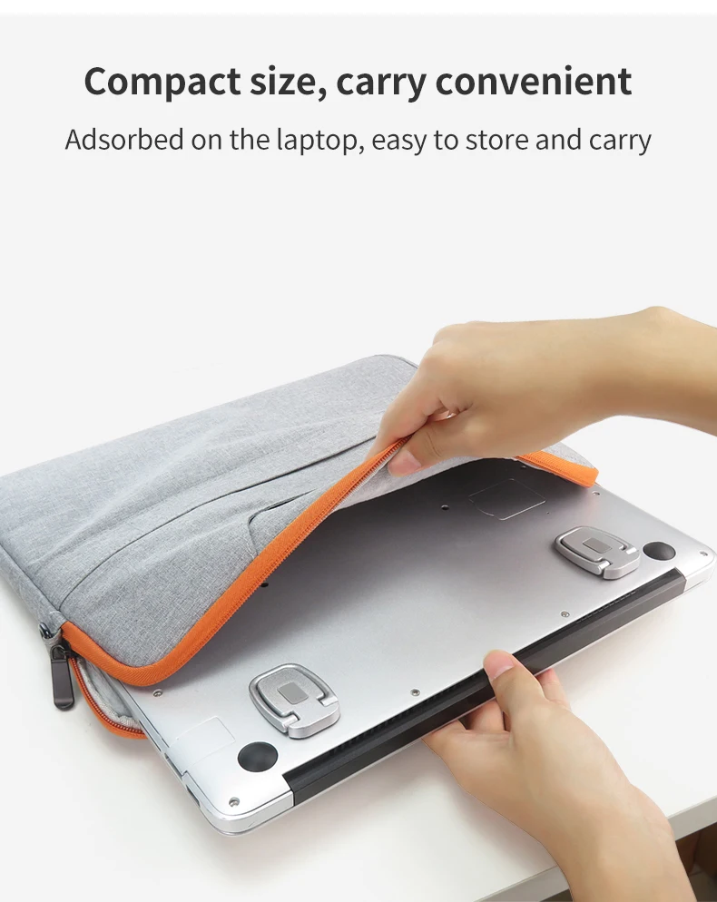 Mini supporto per Laptop portatile in metallo 1 paio supporto invisibile di sollevamento pieghevole per macbook accessori per Laptop Dell Lenovo