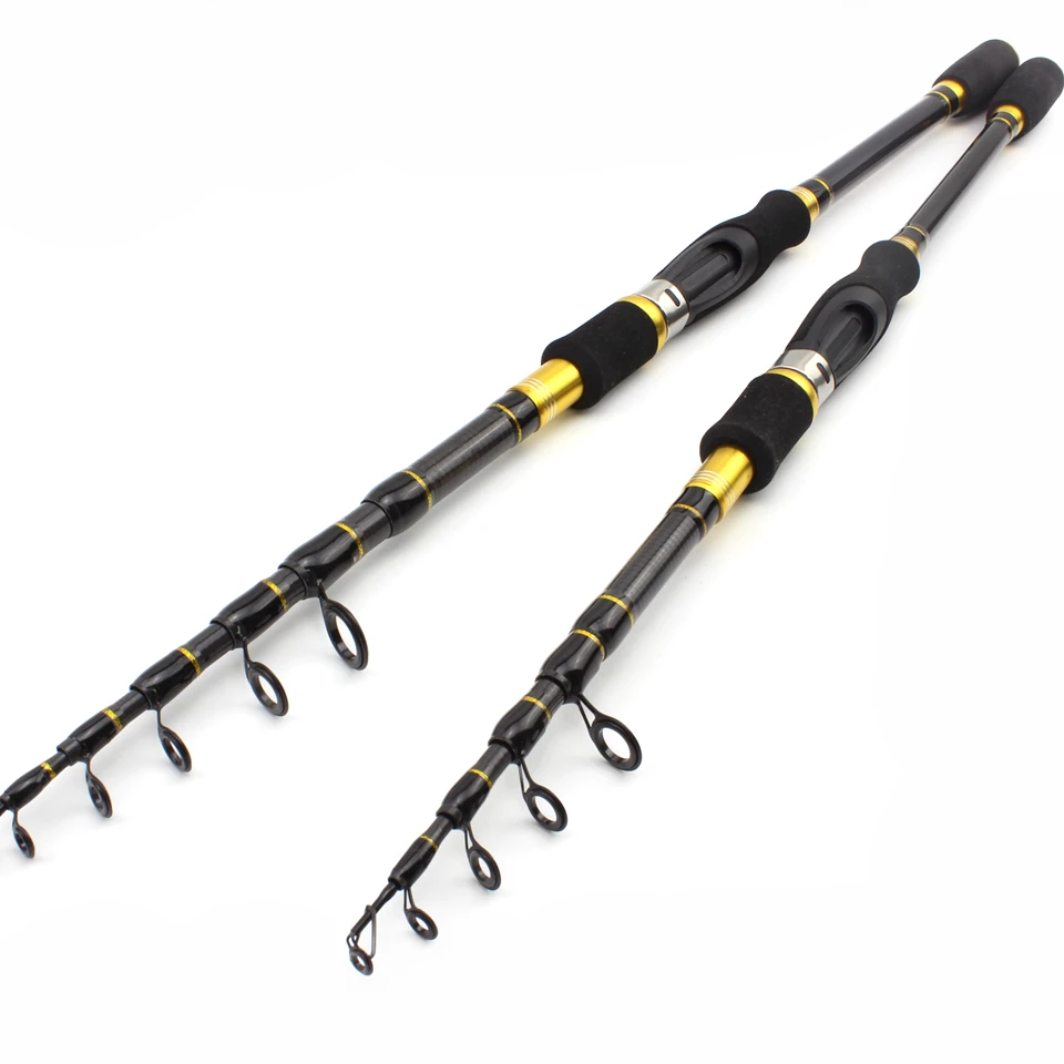 Carbon M power locken 7g -28g 1,8 M-2,7 M Tragbare Teleskop Angelrute Spinning Fisch hand Angeln Meer Stange