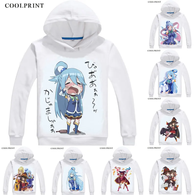 

Kono Subarashii Sekai ni Shukufuku wo Konosuba Hoodies Aqua Megumin Awesome Sweatshirt Streetwear Custom Hoodie Costume Hooded