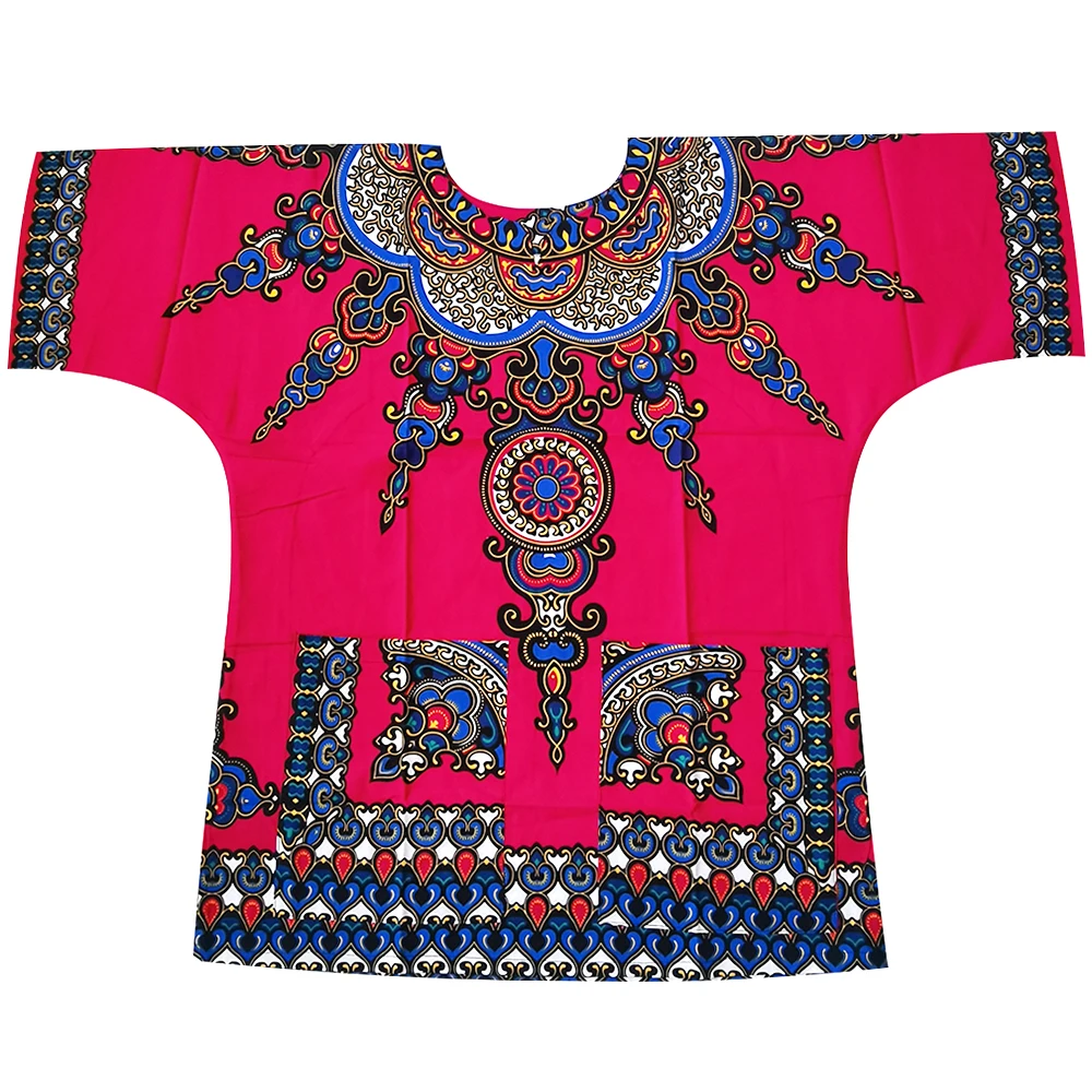 New fashion design African traditional printed 100% cotton Dashiki T-shirts for unisex