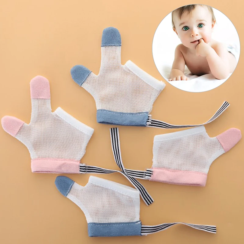 

1 Pair Baby Prevent Bite Fingers Nails Glove Children Infant Anti Biting Eat Hand Protection Gloves for Toddle Kids Harmless Set