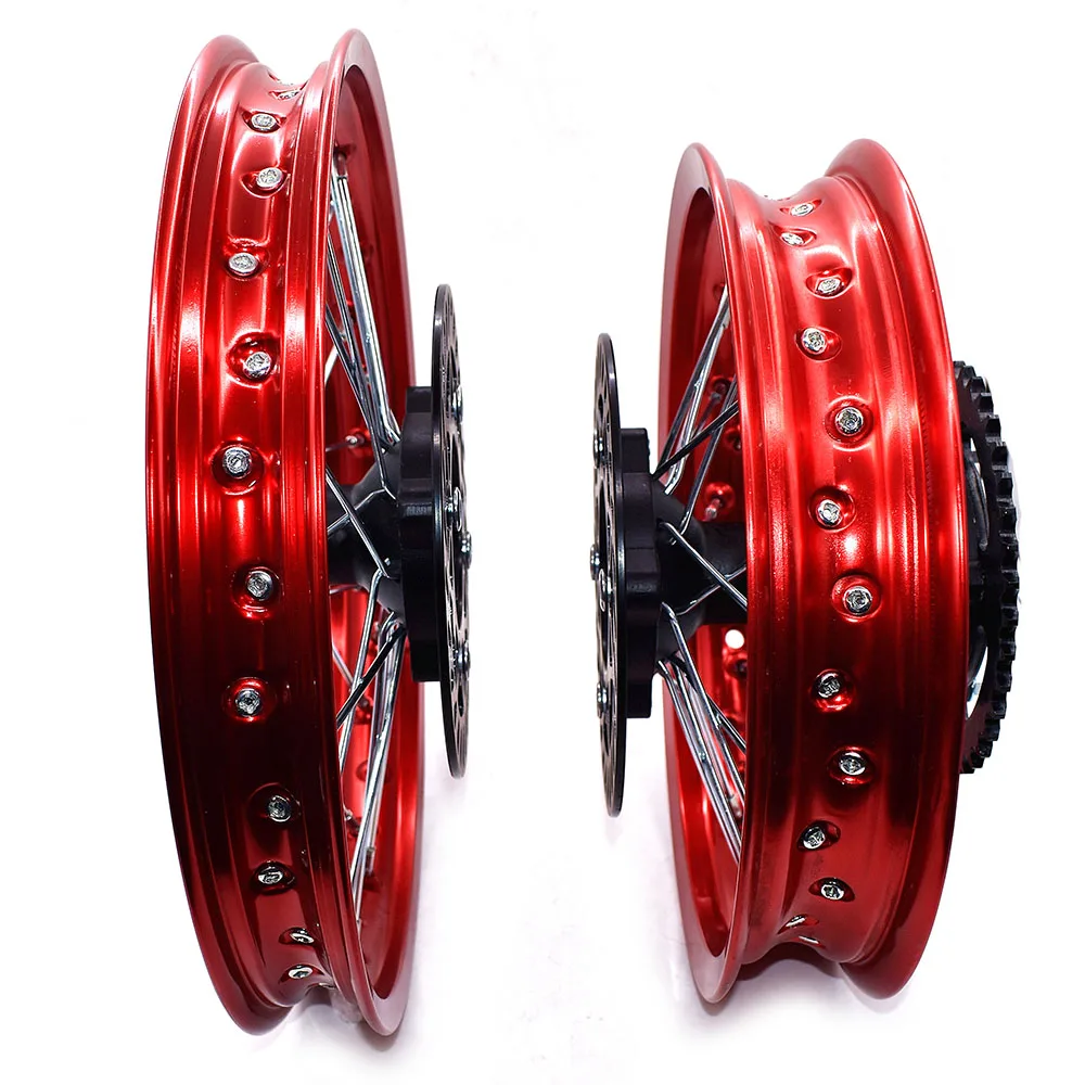 1.40-14 inch Front 1.85-12 inch Rear Rims Aluminum Alloy Wheel sprocket Disc Brake For KLX CRF Kayo BSE Dirt Pit Bike Motorcycle