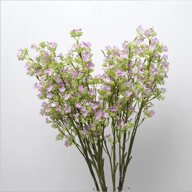 

3 Forks Simulation Lilac Rice Flower New Styles Artificial Silk Fake Bouquet for Hotal Restaurant Wedding Home Table Decor