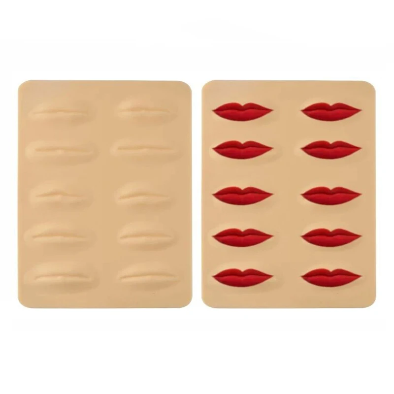 1pc 3D Tattoo Fake False Skin Lips Skin Silicon Sheets For Permanent Makeup Microblading Tattoo Practice Fake False Lips Skin