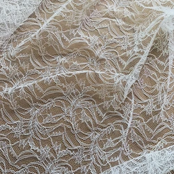 Cord Lace Fabric Off White Color 1.5M Width(Height), 1M Long Continuous Lace for Girls Dress Lady Clothing