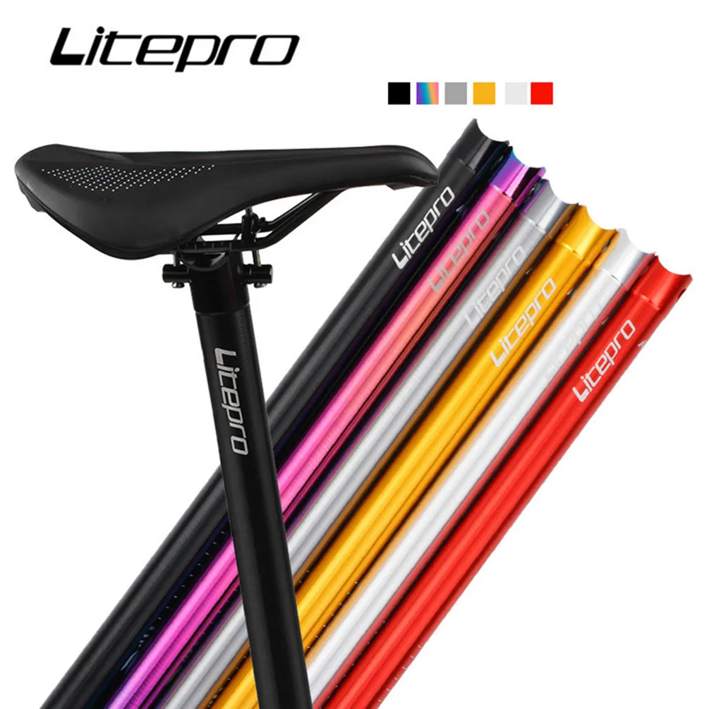 Litepro 31.8x580M Folding Bike CNC Aluminum Alloy Seatpost Ultralight 338G Seat Rod Pipe Seat Tube For Fnhon Bicycle