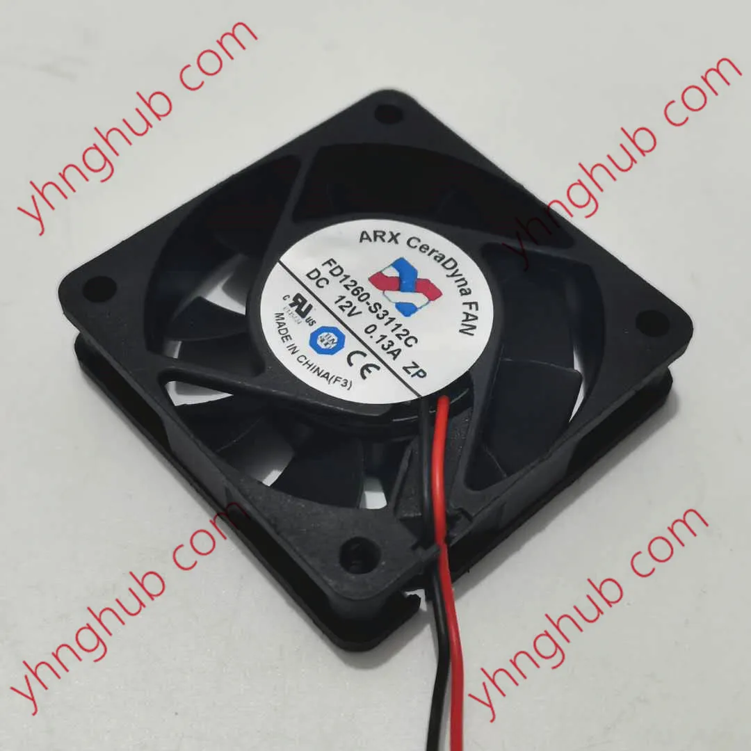 

ARX FD1260-S3112C DC 12V 0.13A 60x60x15mm 2-Wire Server Cooling Fan