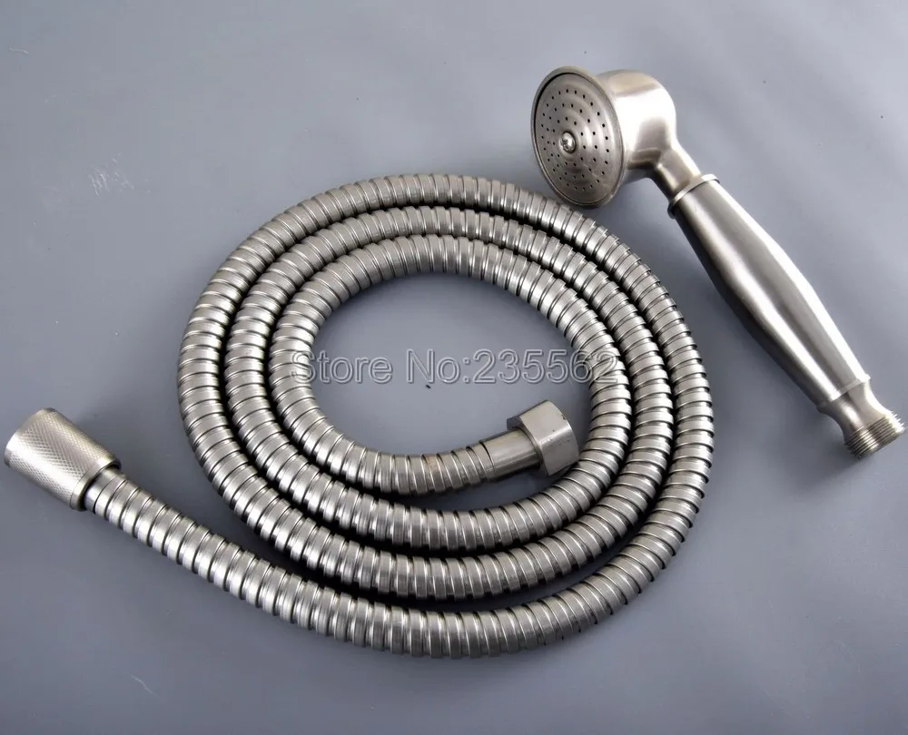 

Brushed Nickel Brass ​Bathroom Telephone Shape Hand Spray Handheld Shower head 1.5m Hose Lhh137