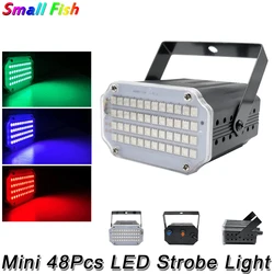 Yüksek parlaklık 12W LED Strobe işıklar RGB renk disko Dj gece kulübü gösterisi sahne aydınlatma Mini LED Strobe Dj disko parti ışıkları