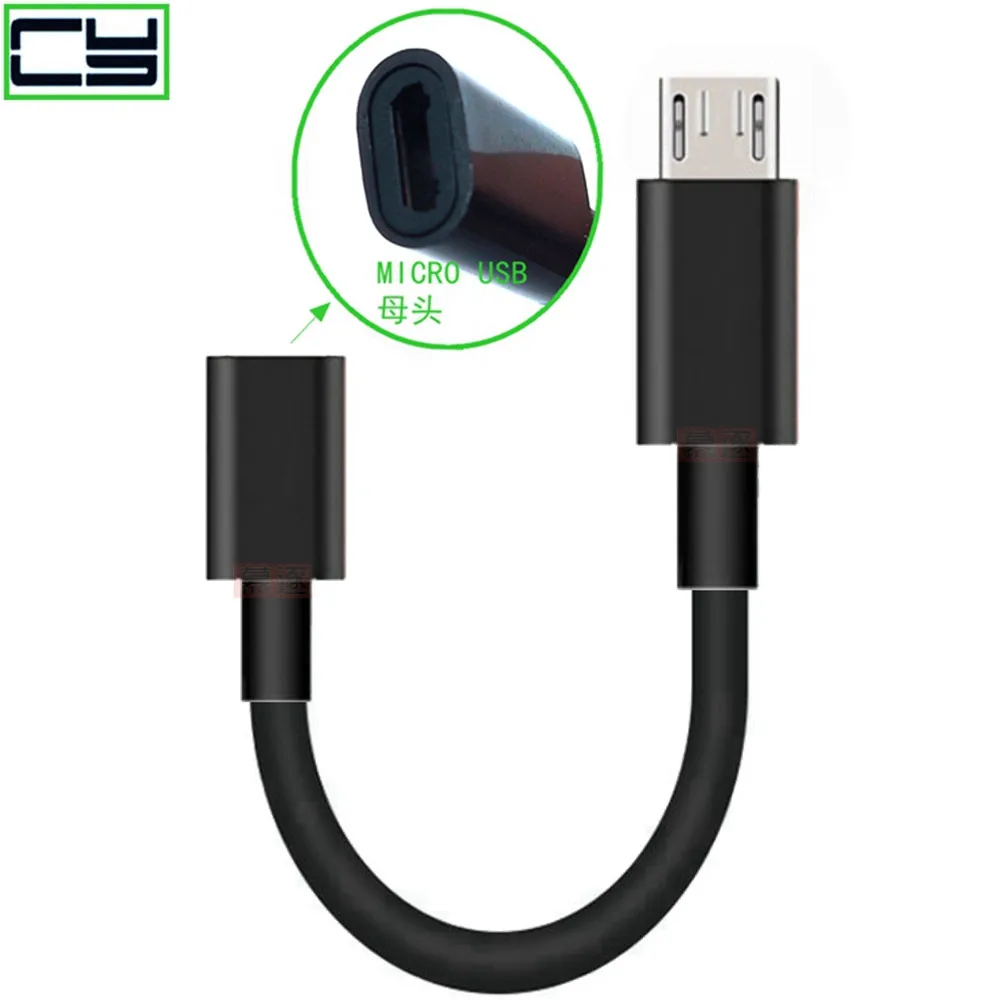 

025 Micro USB Female to Micro USB Male F/M Extension Extender Date Charging Short OTG Cable Black 20CM 50CM 10CM 1m 1.5m 2m