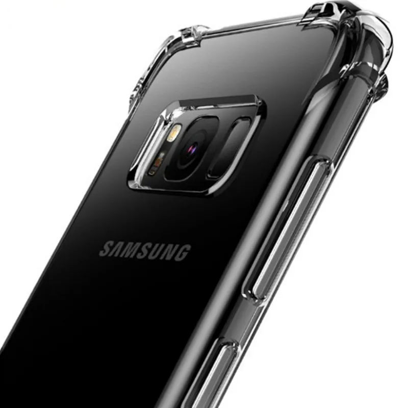 Shockproof Clear Soft Silicone Armor Case For Samsung Galxay A6 A8 Plus A5 A7 J2 Pro 2018 J3 J5 J7 A3 J1 2016 2017 Back Cover