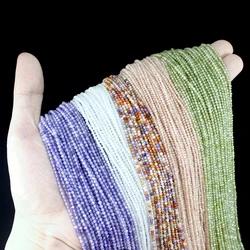 Wholesale 2 MM Natural Faceted Stone Multicolour Zircon Round Loose Small Tiny Seed Beads For Jewelry Making Bracelets Necklace