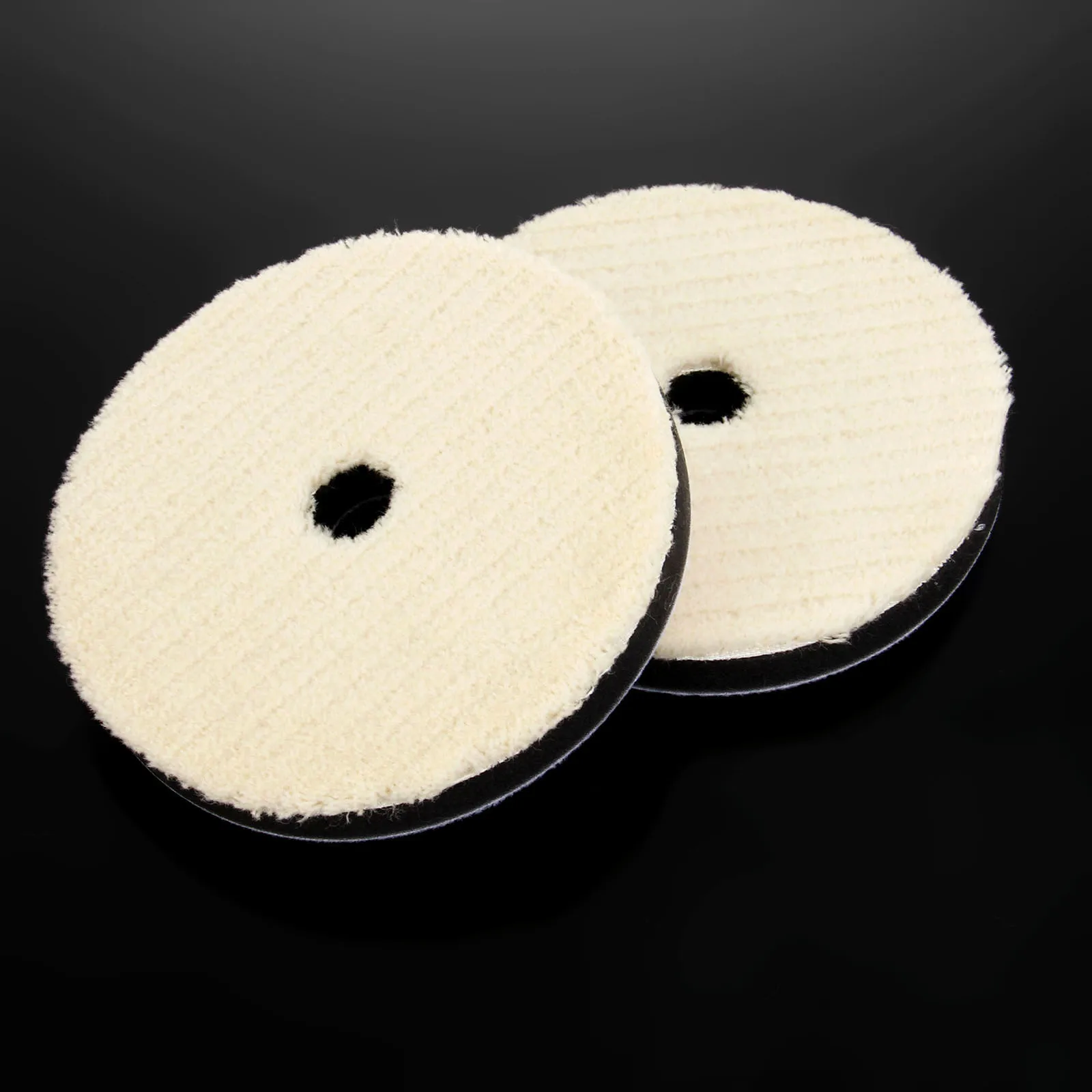 2Pcs 2/3/4/5/6/7 Inch Car Polishing Disc Wool Polishing Pad for Car Polisher Detail Mirror Finish Polish 50/80/100/125/150/180mm