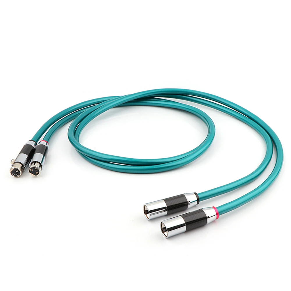 DIYLIVE-cable de equilibrio XLR erótico de viento alto danés, alambre de Audio de cabeza de Carnon Hifi Chapado en plata de cobre de cristal único, 8N