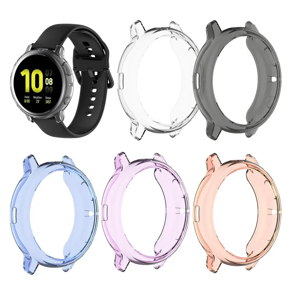 Чехол BEHUA для защиты экрана часов для Samsung Galaxy Watch Active 2 44 мм 40 мм SM-R830 R820, прозрачный защитный чехол, Ультратонкий ТПУ