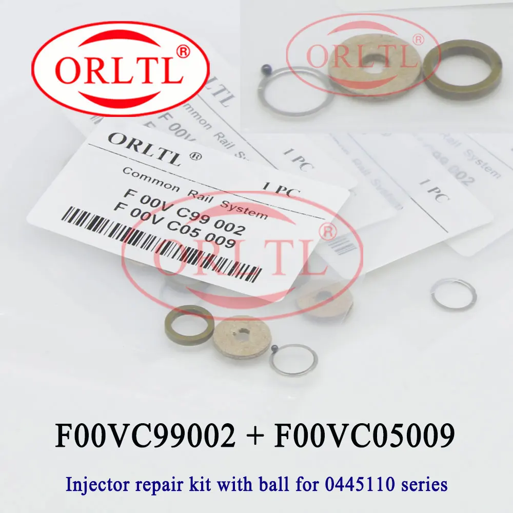 10bag  FOOVC99002 With FOOVC05009 Common Rail Injector Sealing Rings Fuel Injection Black Ball Repair Kits For 0445110 Nozzle