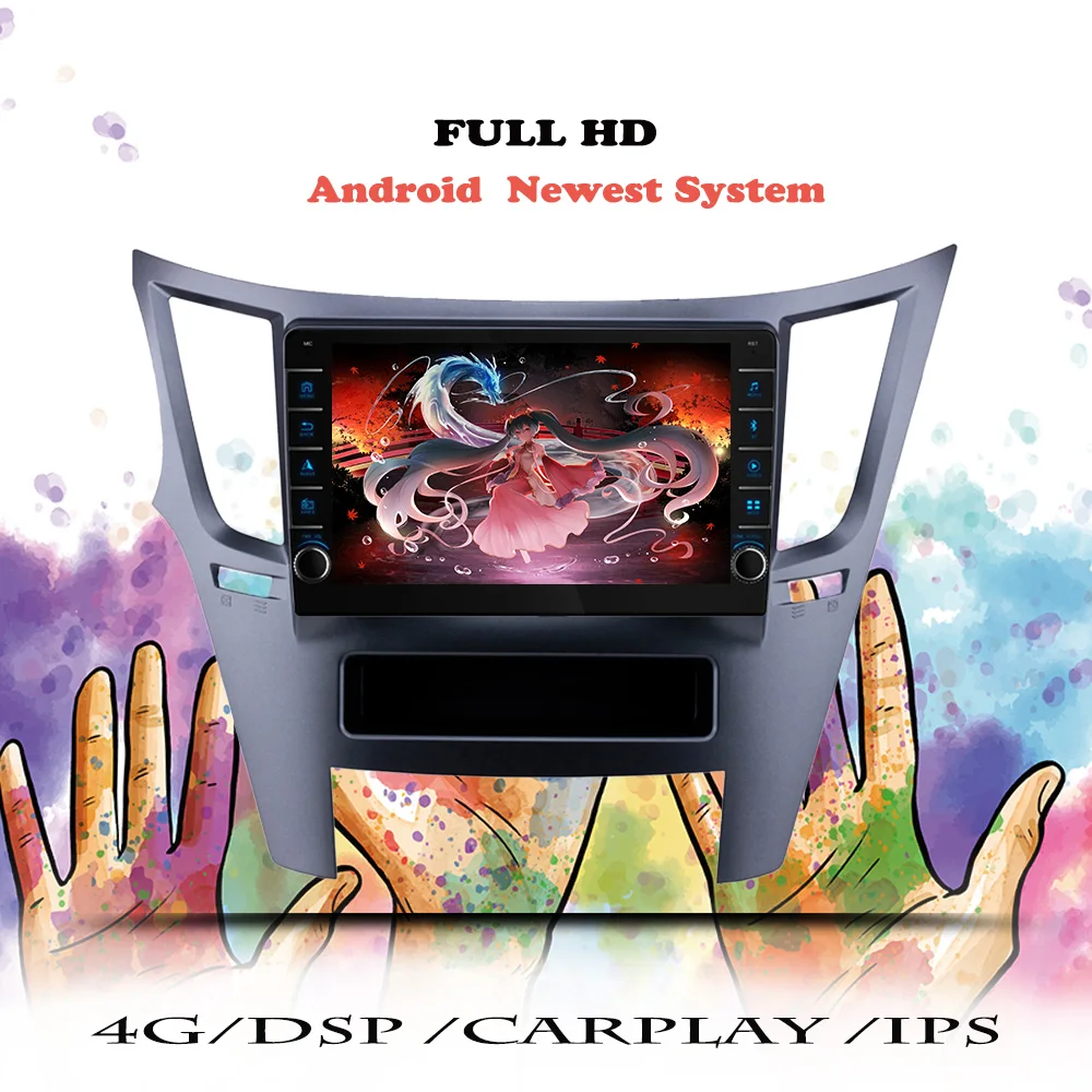 Car Radio Multimedia DVD Tape Recorder For Subaru Outback Legacy 2009 2010 2011 2012 2013 2014 Android 14 8G Ram GPS Navigation