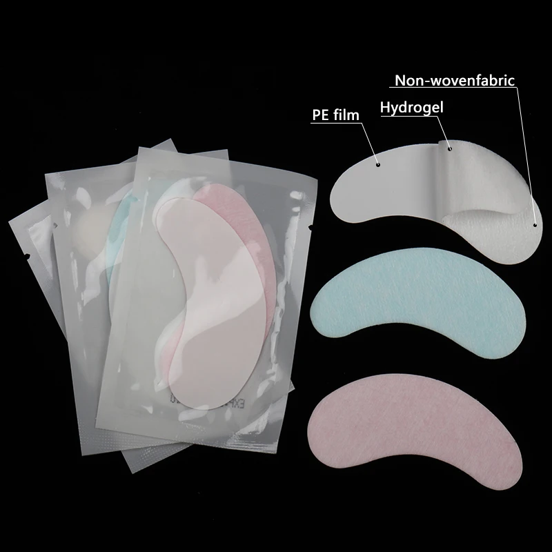 50 Pairs Eyelash Extension Pad Gel Patch Grafted Eye Stickers Makeup False Lashes Under Eye Pads Paper Patches Tips tools