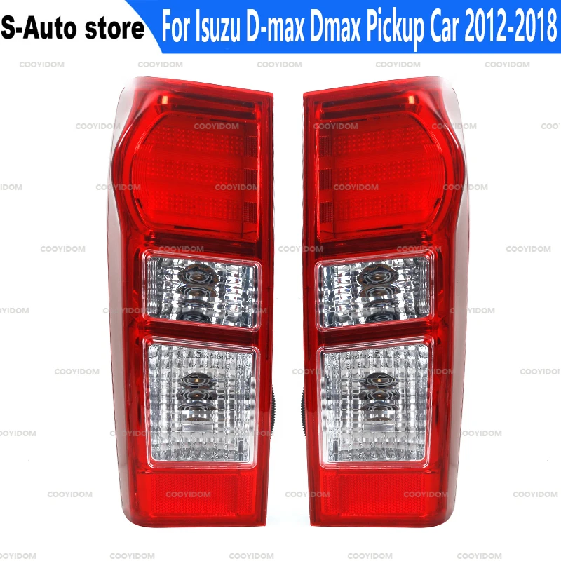 1Pair LED Warning Light For Isuzu D-max Dmax Pickup Car 2012-2018 Rear Brake Lights Taillight assembly Plug and play Auto parts