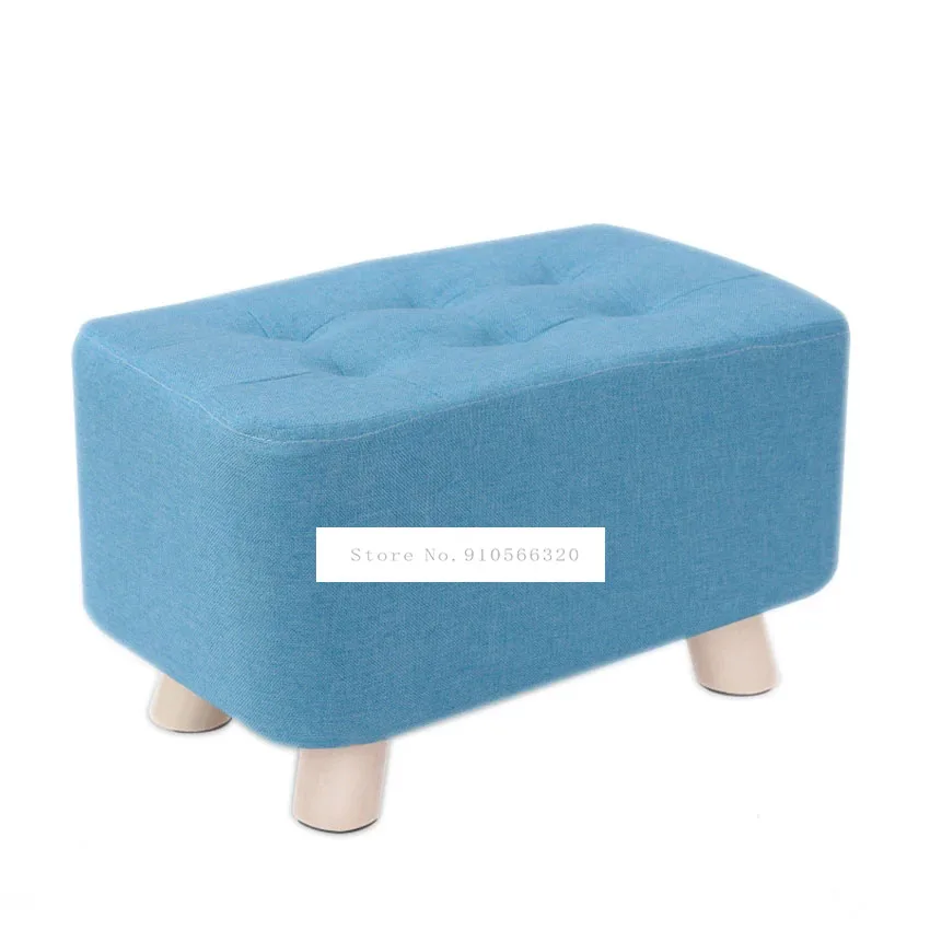 

Fabric small stool home sofa stool lazy bench solid wood shoe stool low stool living room stool bench 40*25*25cm