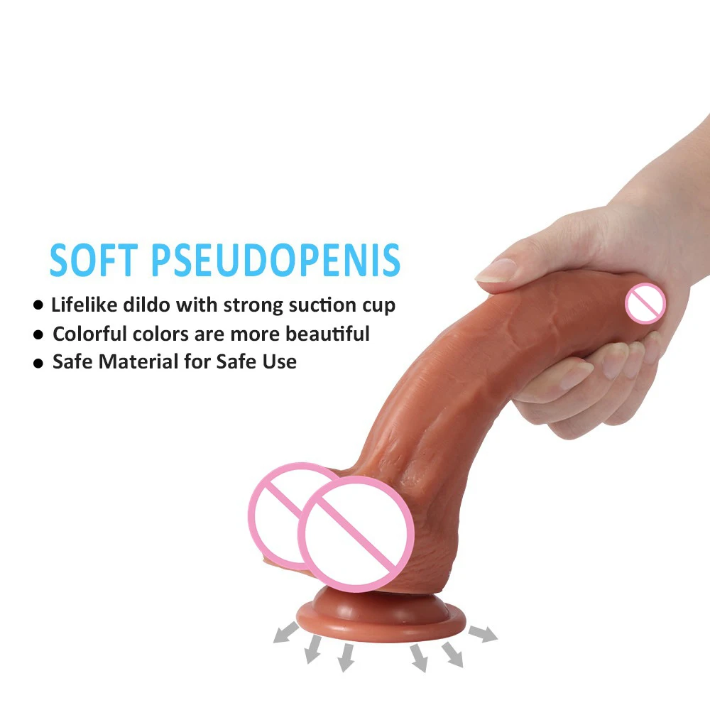 ManNuo Realistic Foreskin Dildo for Women Sex Toy Strap on Pants Dildo Big Dick with Suction Cup Huge Penis Female Adult Product