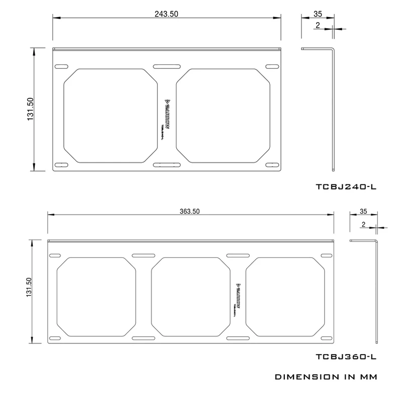 Barrow Fan Radiator Holder 12cm Fan 240mm 360mm Radiator Mount Bracket,Computer Case Accessory Gadget,TCBJ240/360-L