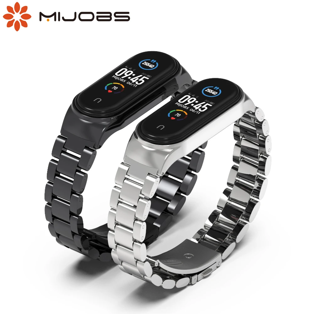 

For Mi Band 5 Strap for Mi Band 6 Bracelet Correa Wristband for Xiaomi Miband 3 4 5 6 Metal Wrist Watch Pulseira NFC Global