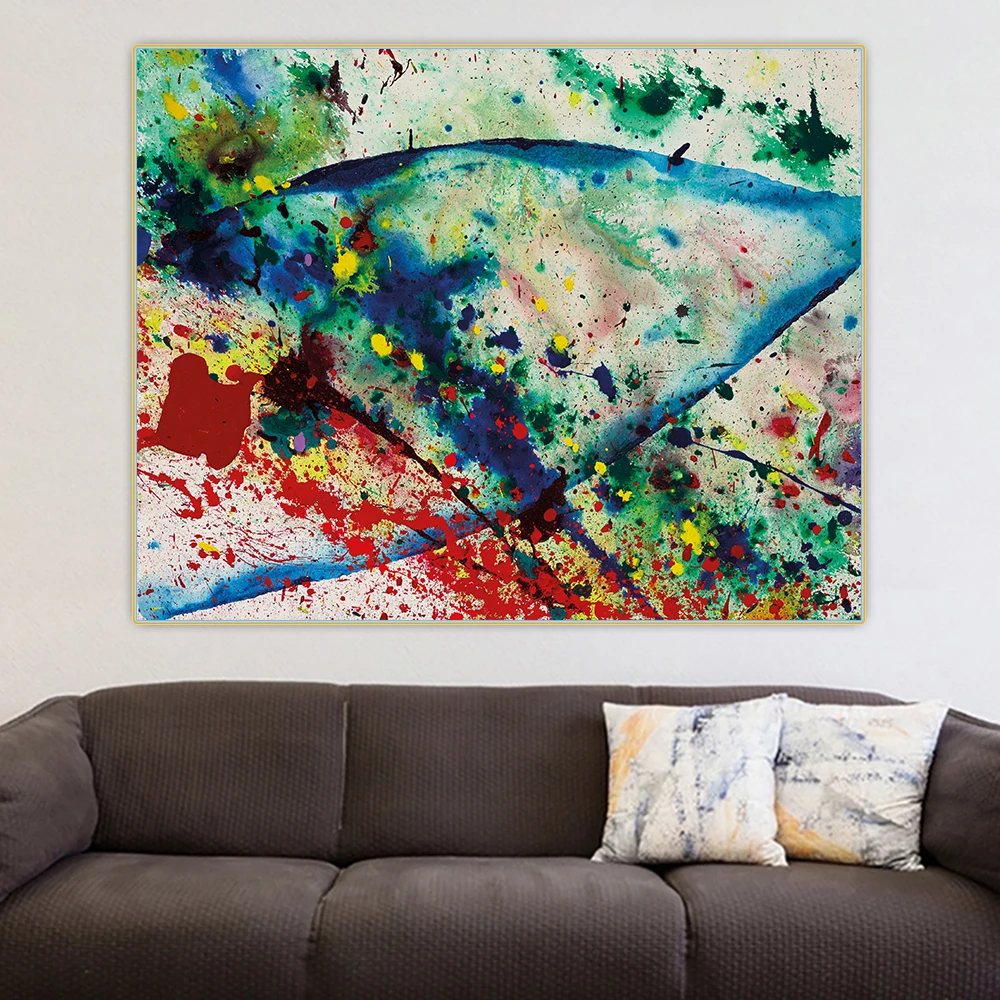 Citon Sam Francis《Untitled-69》Canvas Oil Painting Abstract Artwork Poster Picture Wall Decor Background Modern Home Decoration