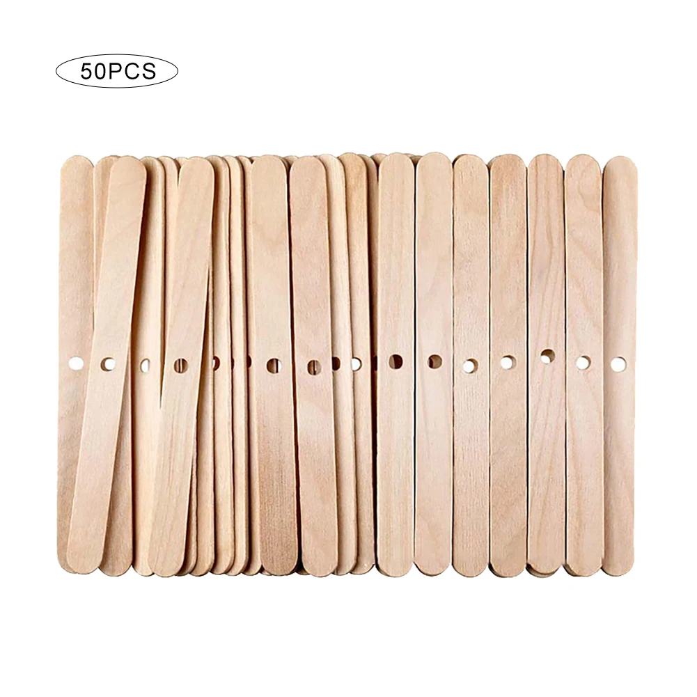 50PCS Wooden Wax Core Holder DIY Candle Supplies Candles Making Tool Handwork Wood Sticks Wick Centering Device Art Crafts