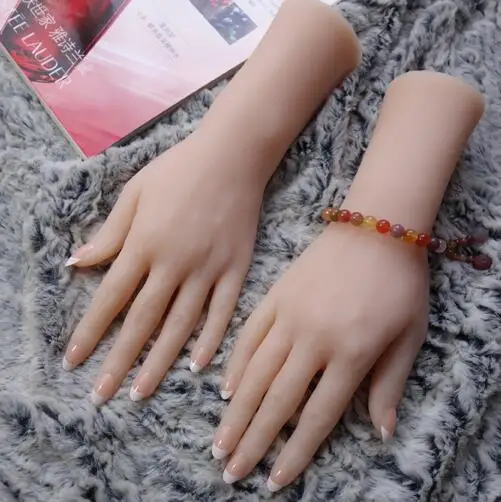 Realistic Silicone Mannequin Hand, Lifelike, Soft Model, Display Jewelry, Nail Art, Manicure Teaching Body, Fashion, 28cm, C747