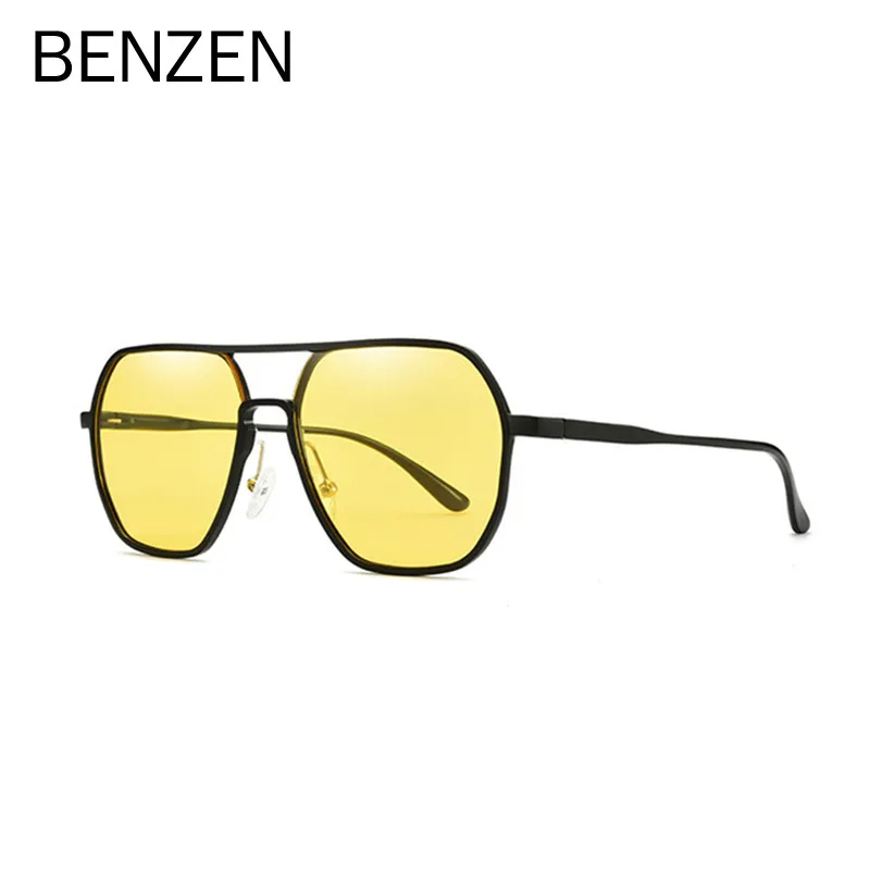 

BENZEN Al-Mg Alloy Men Sunglasses Vintage Polarized Sun Glasses For Male Day Night Vision Driving Glasses Goggles UV 400 9526