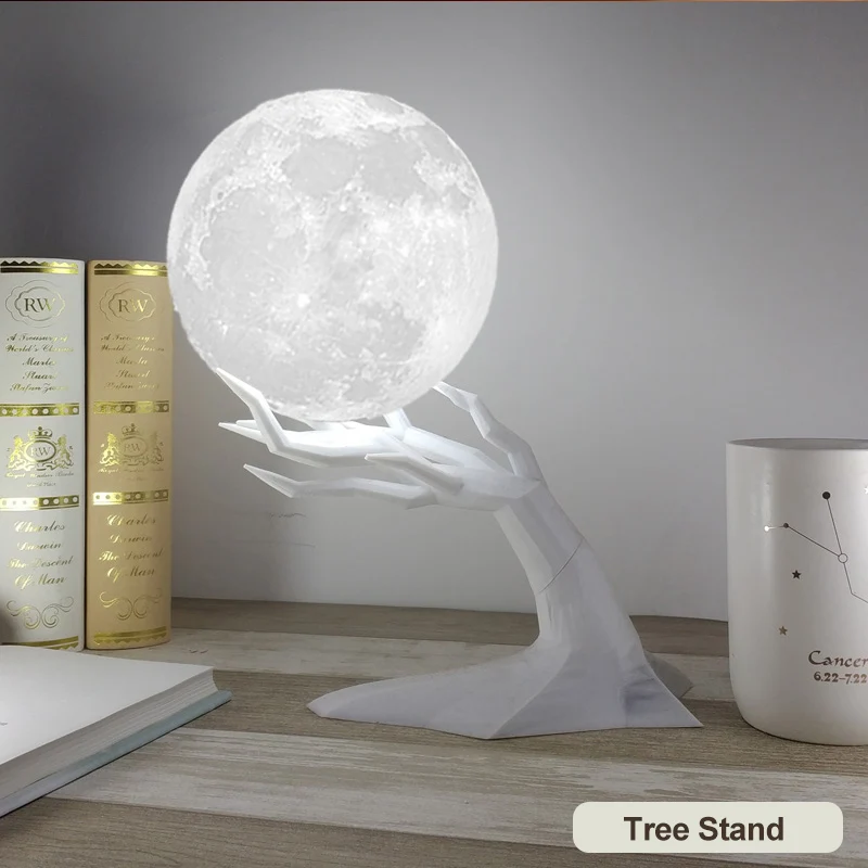 Grand humidificateur d'air pour aromathérapie, diffuseur d'huiles essentielles et d'arôme, avec lumière de lune Led 3d, USB, cadeau de noël, 880ml